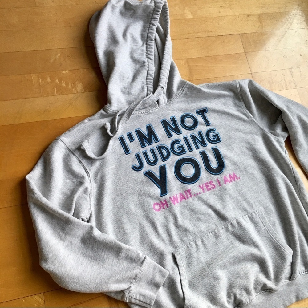 Gray Hoodie Sweatshirt Size Large
